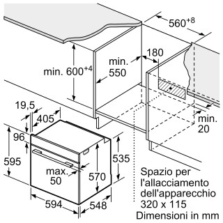 Bosch Serie 2 HBA513BS1 Serie 4 Forno da incasso 60 x 60 cm Acciaio Classe A