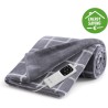 Imetec Caldoplaid Velvet Square Plaid Riscaldabile, Morbida Coperta Elettrica 150x95 cm, Basso Consumo, Tecnologia Adapto,