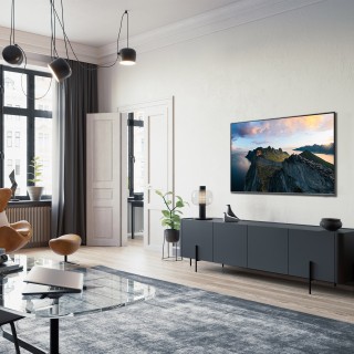 Samsung Q70D TV QLED 4K 55” QE55Q70DATXZT Smart TV Wi-Fi Black 2024, Quantum Processor 4K, 4K AI Upscaling, AirSlim Design, OTS