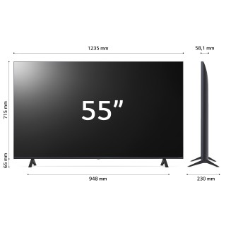 LG NanoCell AI 55'' Serie NANO82 55NANO82T6B, TV 4K, 3 HDMI, SMART TV 2024