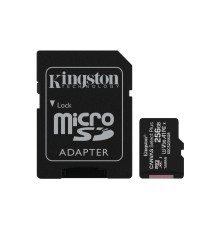 Kingston Technology Scheda micSDXC Canvas Select Plus 100R A1 C10 da 256GB + adattatore