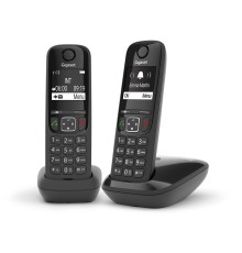 Gigaset AS690 DUO Telefono analogico DECT Identificatore di chiamata Nero