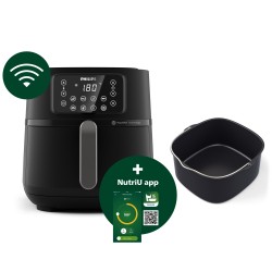 Philips 5000 series Airfryer 7.2L, Friggitrice ad aria 16-in-1, App per ricette , accessorio teglia HD9285 93