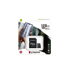 Kingston Technology Scheda micSDXC Canvas Select Plus 100R A1 C10 da 128GB + adattatore