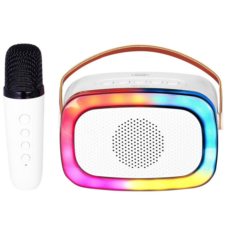 Trevi XR JUMP ALTOPARLANTE KARAOKE PORTATILE 10W WIRELESS USB MICRO SD AUX-IN XR 8A01 MINIPARTY BIANCO