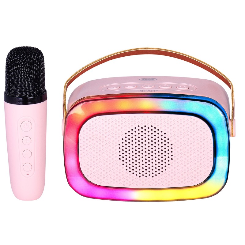 Trevi XR JUMP ALTOPARLANTE KARAOKE PORTATILE 10W WIRELESS USB MICRO SD AUX-IN XR 8A01 MINIPARTY ROSA