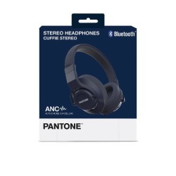 Pantone PT-WH005 Auricolare Con cavo e senza cavo A Padiglione Musica e Chiamate Bluetooth Blu