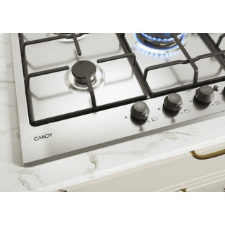 Candy Classic CHW74WTX Acciaio inox Da incasso 75 cm Gas 5 Fornello(i)