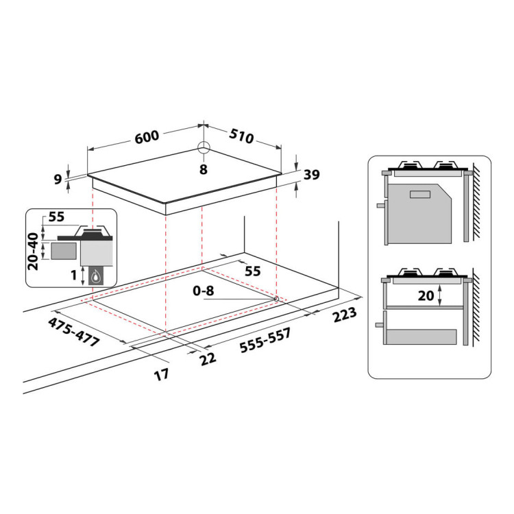 Hotpoint Ariston Piano cottura a gas PCN 640 T (AN) R  HA