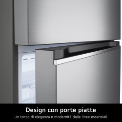 LG GTBV36PZGKD Frigorifero doppia porta 70cm, Classe E, 395L, Door & Linear Cooling, Inox