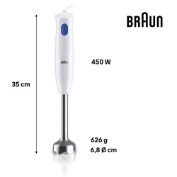 Braun MultiQuick 1 MQ10.201M Minipimer Frullatore ad immersione White