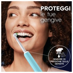 Oral-B Spazzolino Elettrico Ricaricabile Series 1 Blu con 2 Testine di Ricambio, 1 Spazzolino