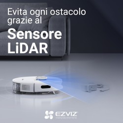 EZVIZ RE4 PLUS Aspirapolvere lavapavimenti robot con base svuota polvere, connesso con app