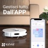 EZVIZ RE4 PLUS Aspirapolvere lavapavimenti robot con base svuota polvere, connesso con app