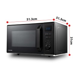 Toshiba MW2-AC25TF(BK) forno a microonde Nero Microonde combinato 25 L 1450 W