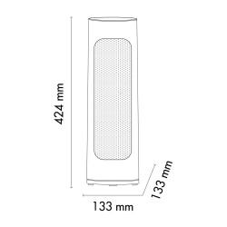 Argoclima Homer Interno Nero, Bianco 2000 W Riscaldatore ambiente elettrico con ventilatore