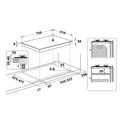 Hotpoint Ariston Piano cottura a gas PCN 752 T IX HA