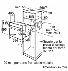 Bosch Serie 2 HBF011BR0 Forno da incasso 60 x 60 cm Acciaio Classe A