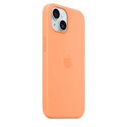 Apple Custodia MagSafe in silicone per iPhone 15 - Aranciata