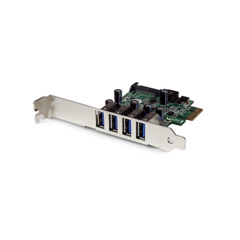 StarTech.com Adattatore scheda controller PCI Express PCIe SuperSpeed USB 3.0 a 4 porte con UASP - Alimentazione SATA