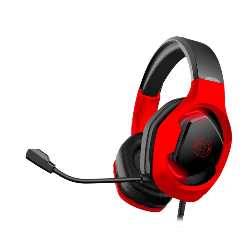 Celly CyberBeat Auricolare Cablato A Padiglione Gaming USB tipo A Nero, Rosso