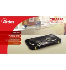 Ardes AR1F21 piano cottura Nero Superficie piana 40 cm Piastra sigillata 2 Fornello(i)