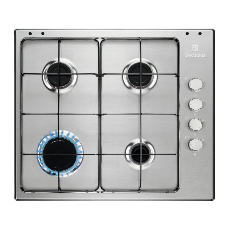 Electrolux EGS6404SX Acciaio inox Da incasso 60 cm Gas 4 Fornello(i)