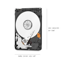 Western Digital BLUE 2 TB disco rigido interno 5400 Giri min 128 MB 2.5" Serial ATA III