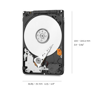 Western Digital BLUE 2 TB disco rigido interno 5400 Giri min 128 MB 2.5" Serial ATA III