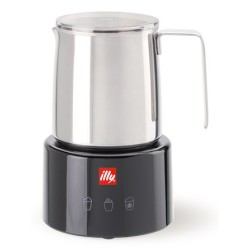 Illy 23760 montalatte e scaldalatte Nero, Acciaio inox