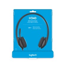 Logitech H340 Auricolare Cablato A Padiglione Ufficio USB tipo A Nero