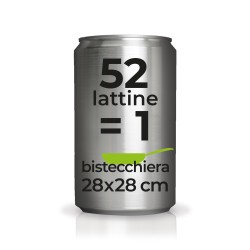 Moneta Recy Bistecchiera 28x28 cm ricicla 52 lattine