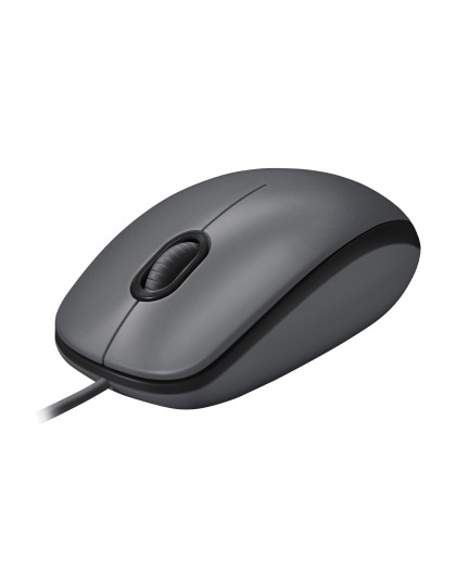 Logitech M100 Mouse USB con Cavo, 3 Pulsanti, Tracciamento Ottico 1000 DPI, Ambidestro, Compatibile con PC, Mac, Laptop