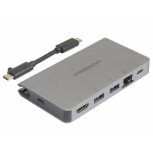 Mediacom MD-C315 replicatore di porte e docking station per laptop Cablato USB 3.2 Gen 1 (3.1 Gen 1) Type-C Alluminio