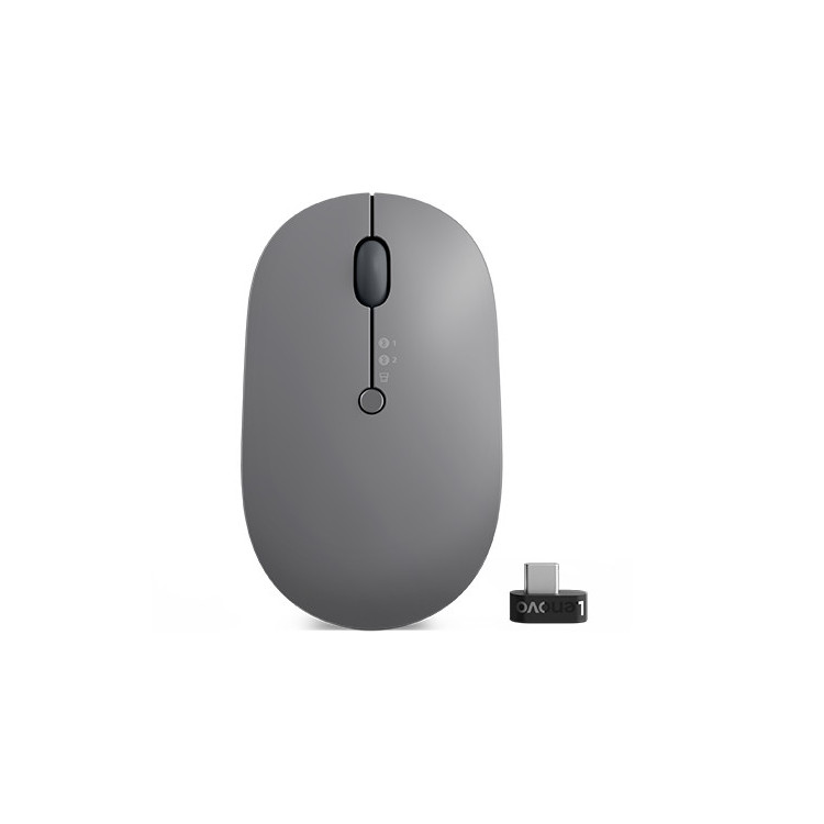 Lenovo Go Multi-Device mouse Ufficio Ambidestro RF senza fili + Bluetooth Ottico 2400 DPI