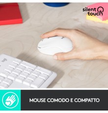 Logitech MK295 Kit Mouse e Tastiera Wireless – Tecnologia SilentTouch, Tastierino Numerico, Tasti Scelta Rapida, Tracciamento