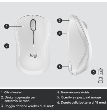 Logitech MK295 Kit Mouse e Tastiera Wireless – Tecnologia SilentTouch, Tastierino Numerico, Tasti Scelta Rapida, Tracciamento