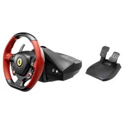 Thrustmaster Ferrari 458 Spider Nero, Rosso Sterzo + Pedali Xbox One