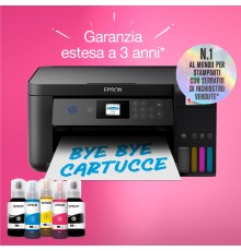 Epson EcoTank ET-2850 stampante multifunzione inkjet 3-in-1 A4, serbatoi ricaricabili alta capacità, 5 flaconi inclusi pari a