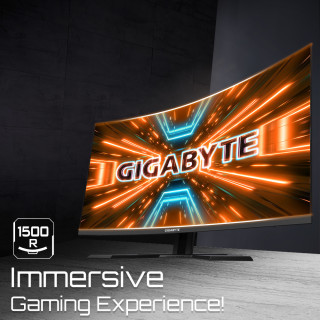 GIGABYTE G32QC A 31.5" Monitor da Gioco Curvo QHD - 2560 x 1440, 1500R, 165Hz, 1ms, 350 cd m², FreeSync Premium Pro, Display