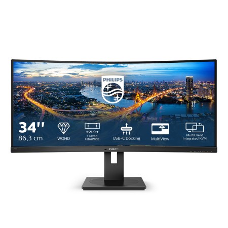 Philips B Line 346B1C 00 Monitor PC 86,4 cm (34") 3440 x 1440 Pixel Quad HD LCD Nero