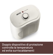 Imetec Compact Air, Termoventilatore piccolo e potente, Stufetta Elettrica, 2000 W, maniglia integrata, temperatura regolabile,