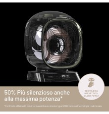 Imetec Silent Power Protection, Termoventilatore silenzioso, 2100 W, Stufetta Elettrica, Timer spegnimento programmabile,